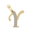 Gold Alphabet Y charm - Jewelslane