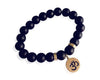 Aum bracelet in 14k gold on onyx beads - Jewelslane