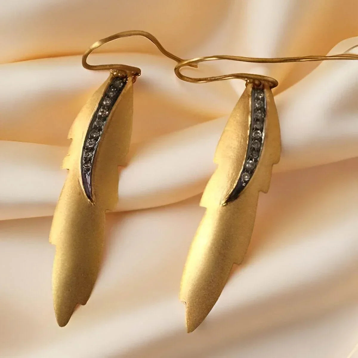 Gold Earrings with Diamonds - Jewelslane