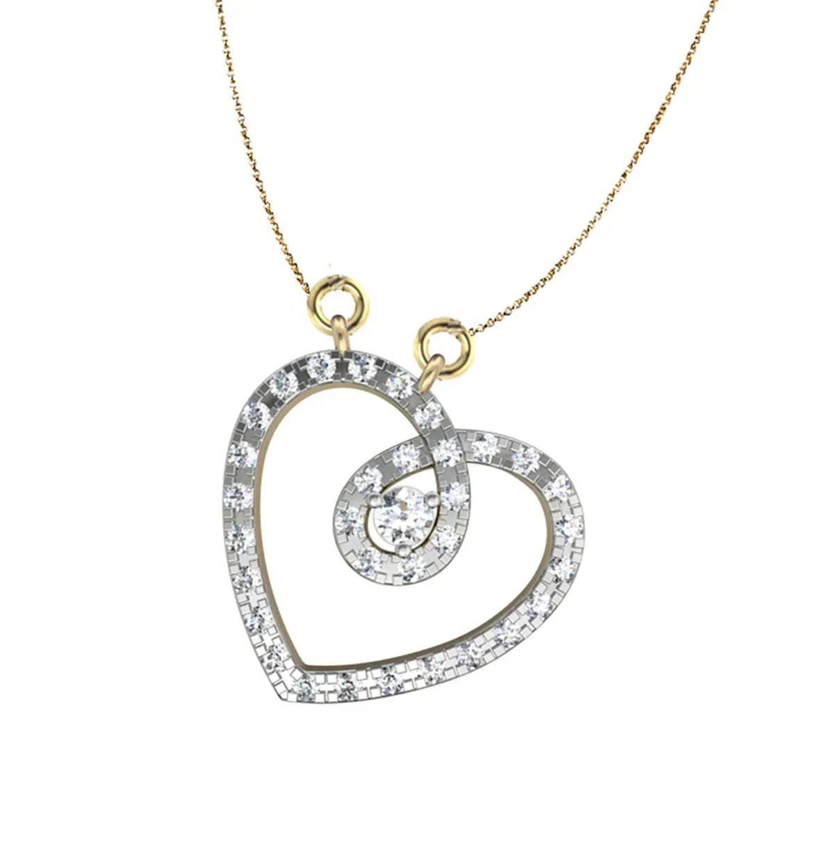 Gold Heart Necklace - Jewelslane