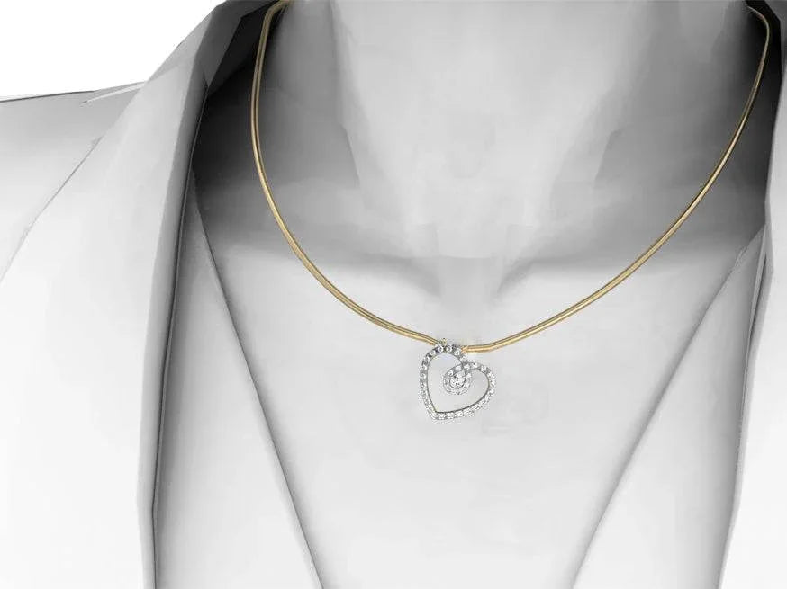 Gold Heart Necklace - Jewelslane