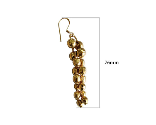 Gold Plated Silver dangle earrings - Jewelslane