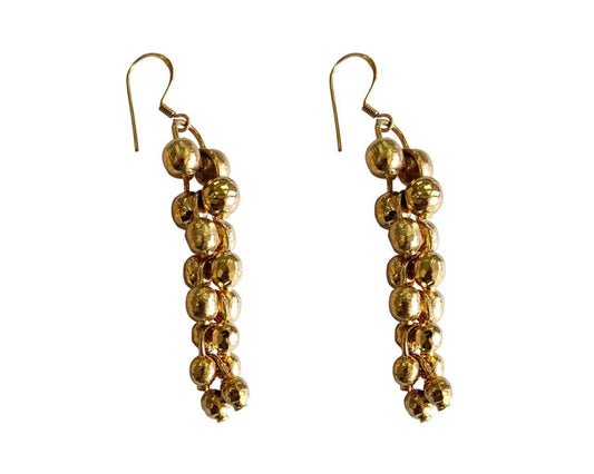 Gold Plated Silver dangle earrings - Jewelslane