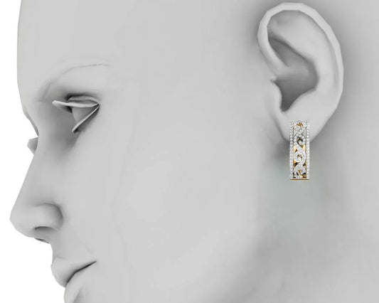 Graceful Half Balis with diamonds - Jewelslane