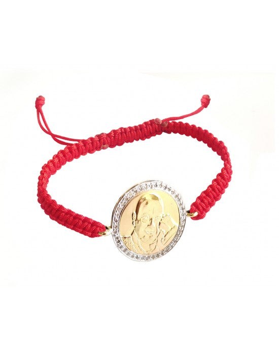 Auspicious Guruji Swaroop bracelet in gold with diamonds - Jewelslane