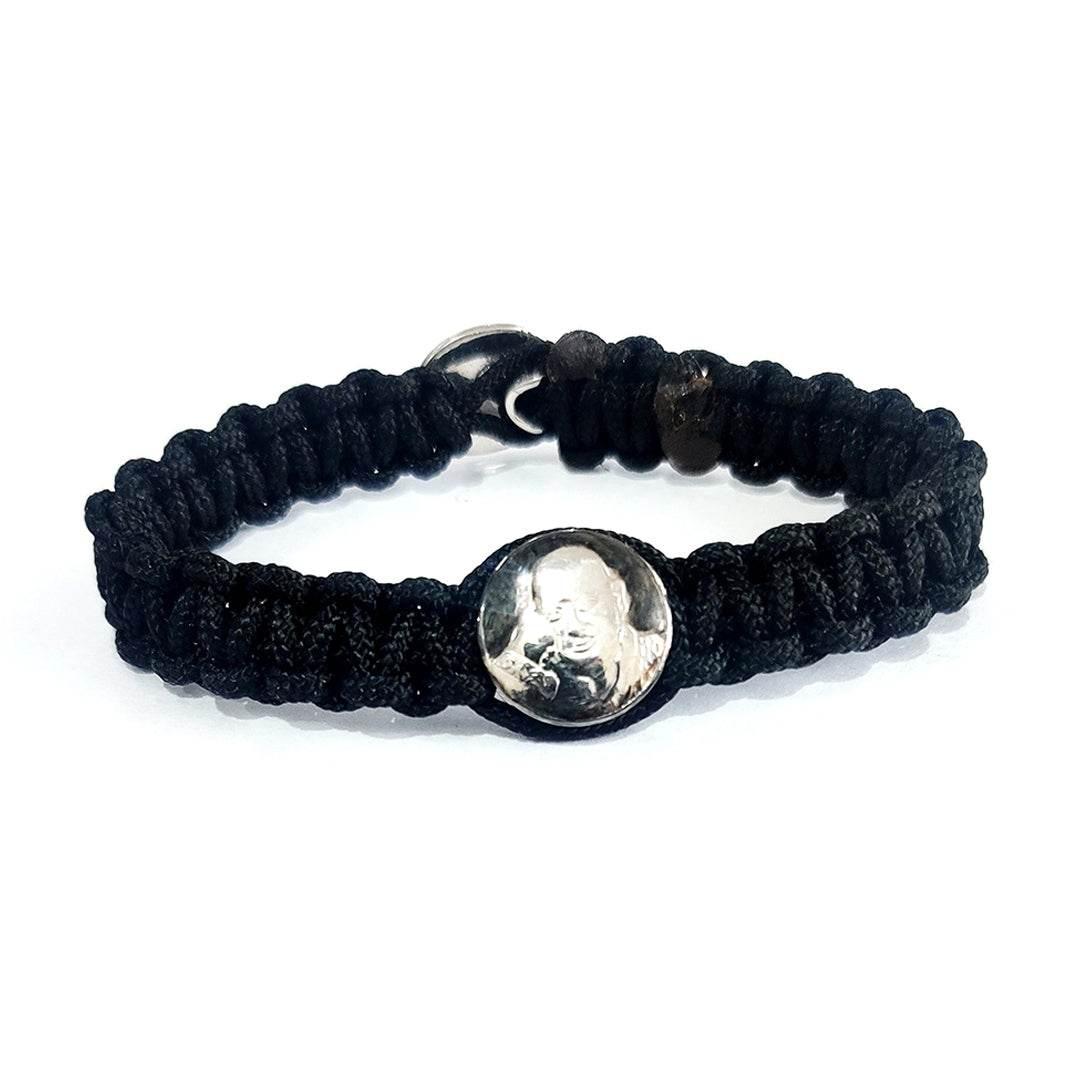 Guruji swaroop bracelet in silver for men - Jewelslane
