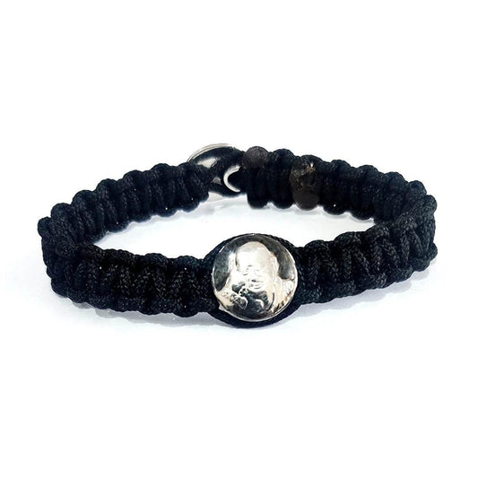 Guruji swaroop bracelet in silver for men - Jewelslane