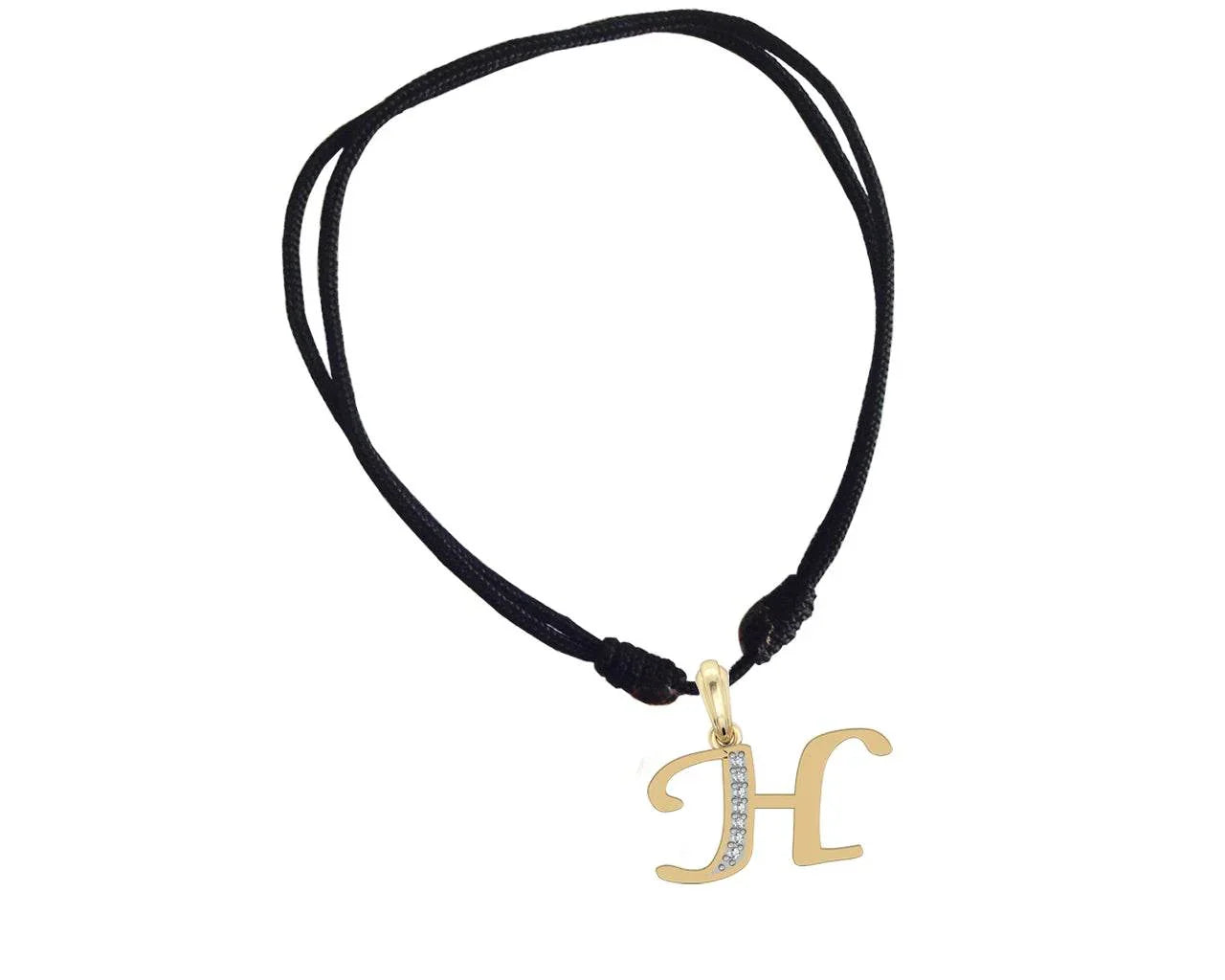 Gold Alphabet H charm - Jewelslane
