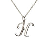 Alphabet H pendant with diamonds - Jewelslane