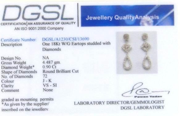 Diamond Dangle Earrings - Jewelslane