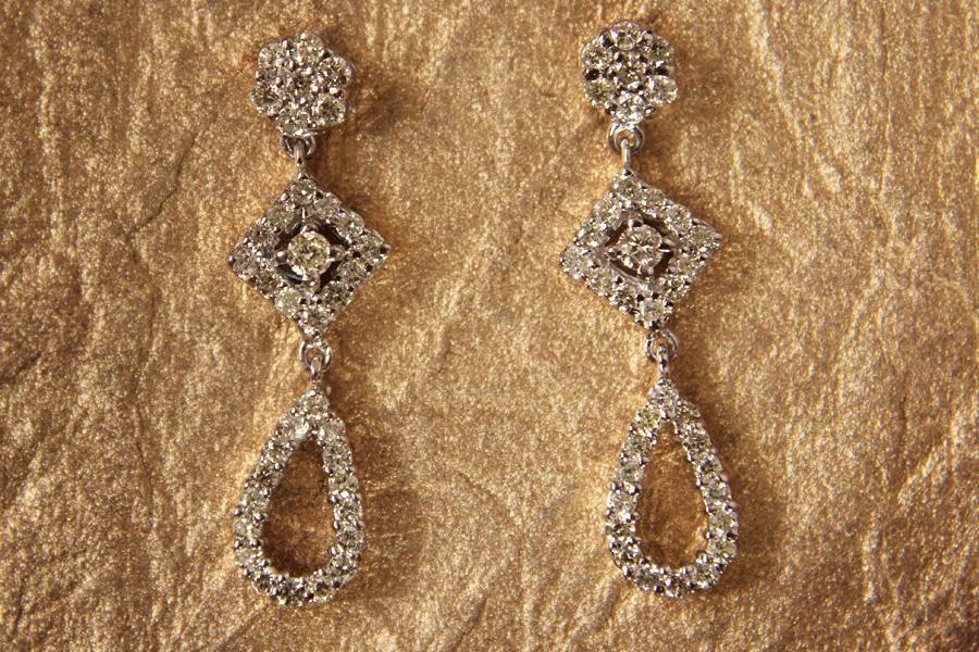 Diamond Dangle Earrings - Jewelslane