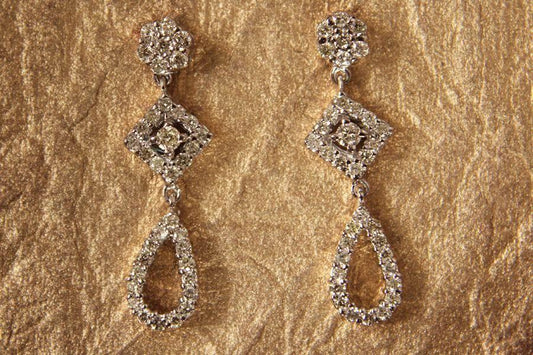 Diamond Dangle Earrings - Jewelslane