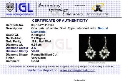 Diamond Heart Earrings - Jewelslane