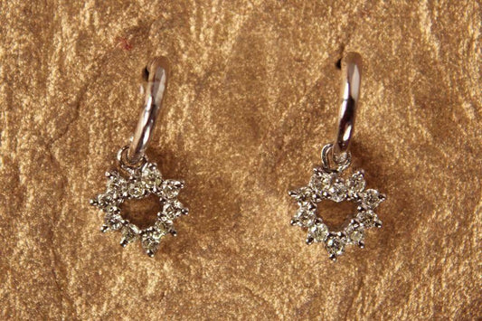 Diamond Heart Earrings - Jewelslane