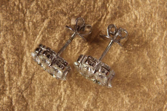 Diamond Conventional Cluster Earring - Jewelslane