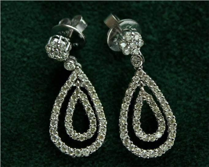 Pear Shape Diamond Earrings - Jewelslane