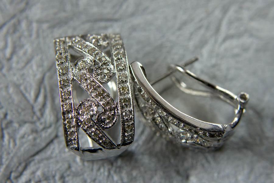 Diamond Half Balis Earring - Jewelslane