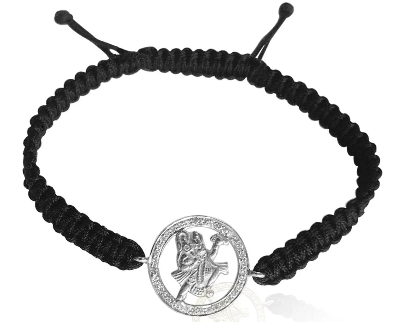 Hanuman Bracelet with Diamond in Silver - Jewelslane