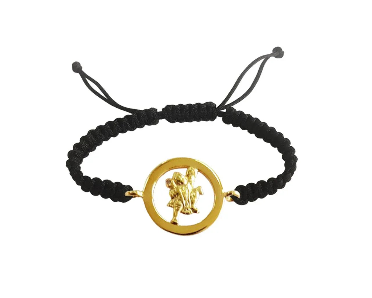 Auspicious Hanuman Bracelet in Gold with single diamond - Jewelslane