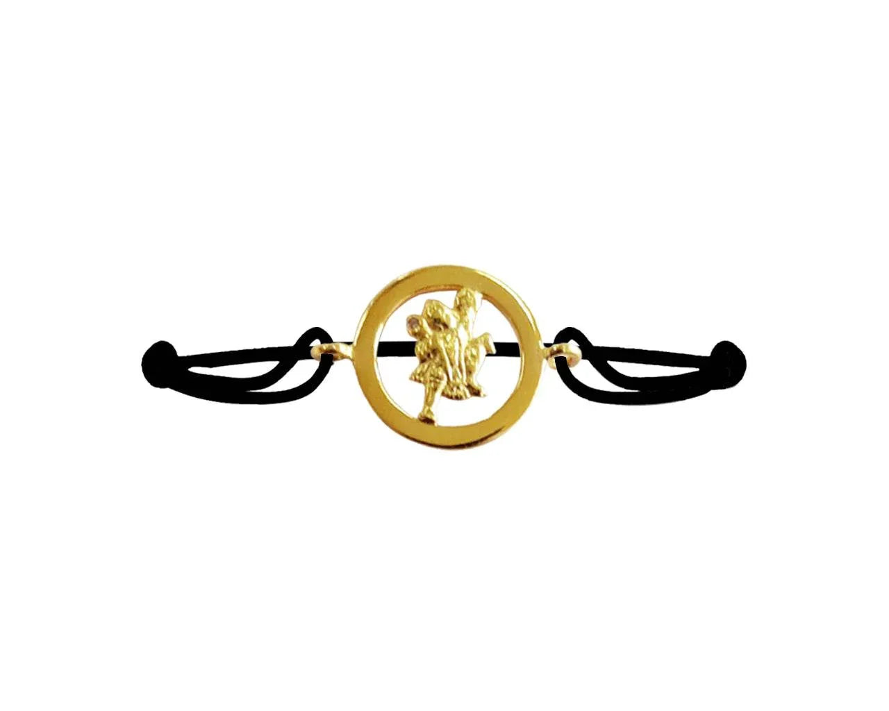 Auspicious Hanuman Bracelet in Gold with single diamond - Jewelslane