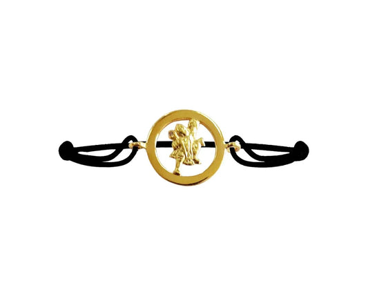 Auspicious Hanuman Bracelet in Gold with single diamond - Jewelslane