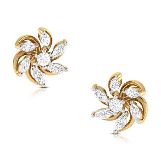 Harley Diamond Studs in 14k Gold - Jewelslane