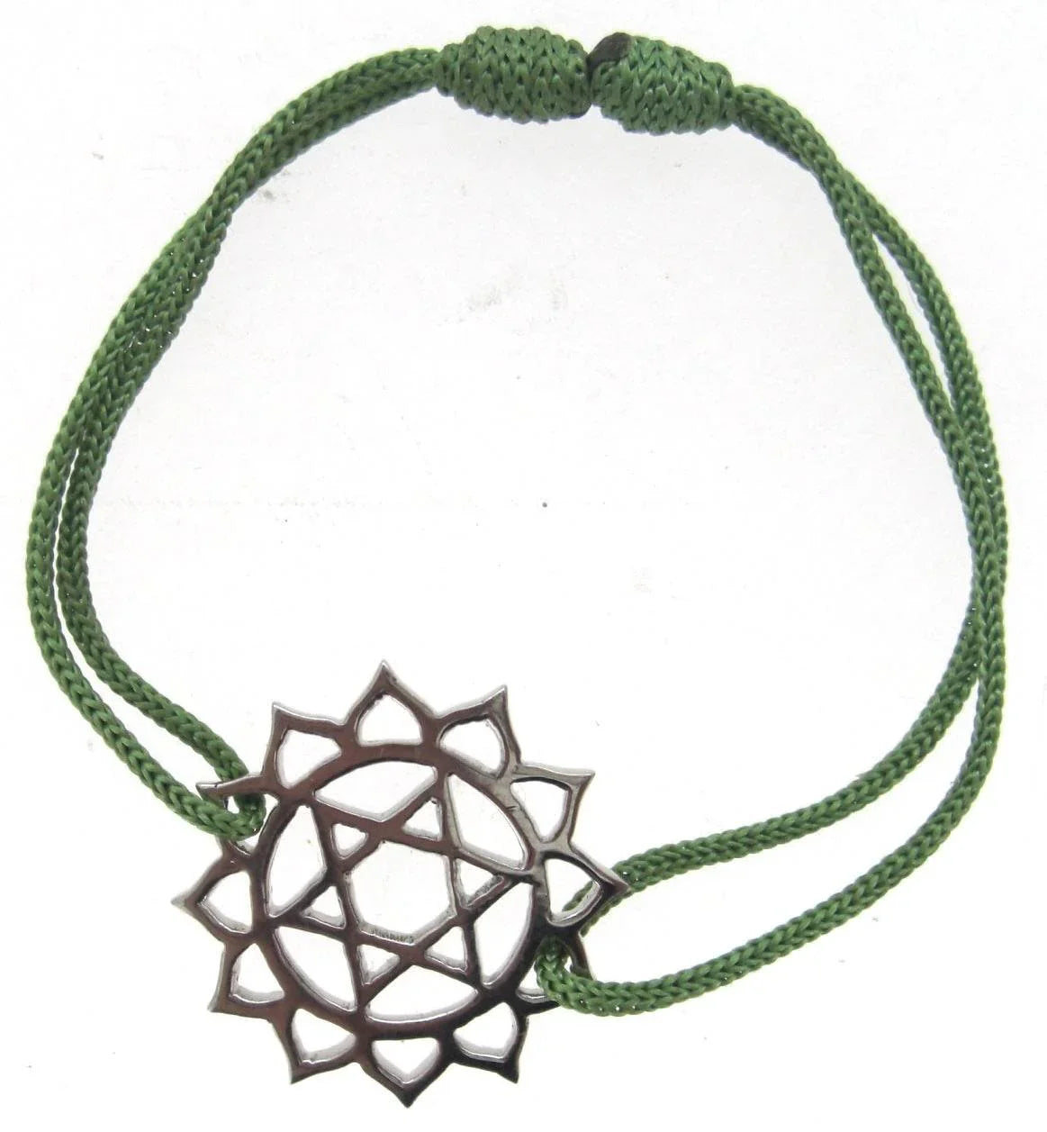 Heart Chakra Bracelet in Silver with Chakra Color - Jewelslane