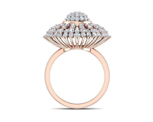 Hedi Conventional Diamond Cocktail ring in Gold - Jewelslane