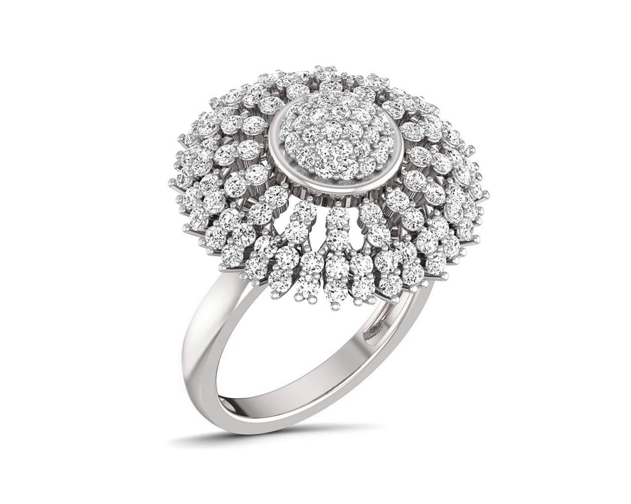 Hedi Conventional Diamond Cocktail ring in Gold - Jewelslane