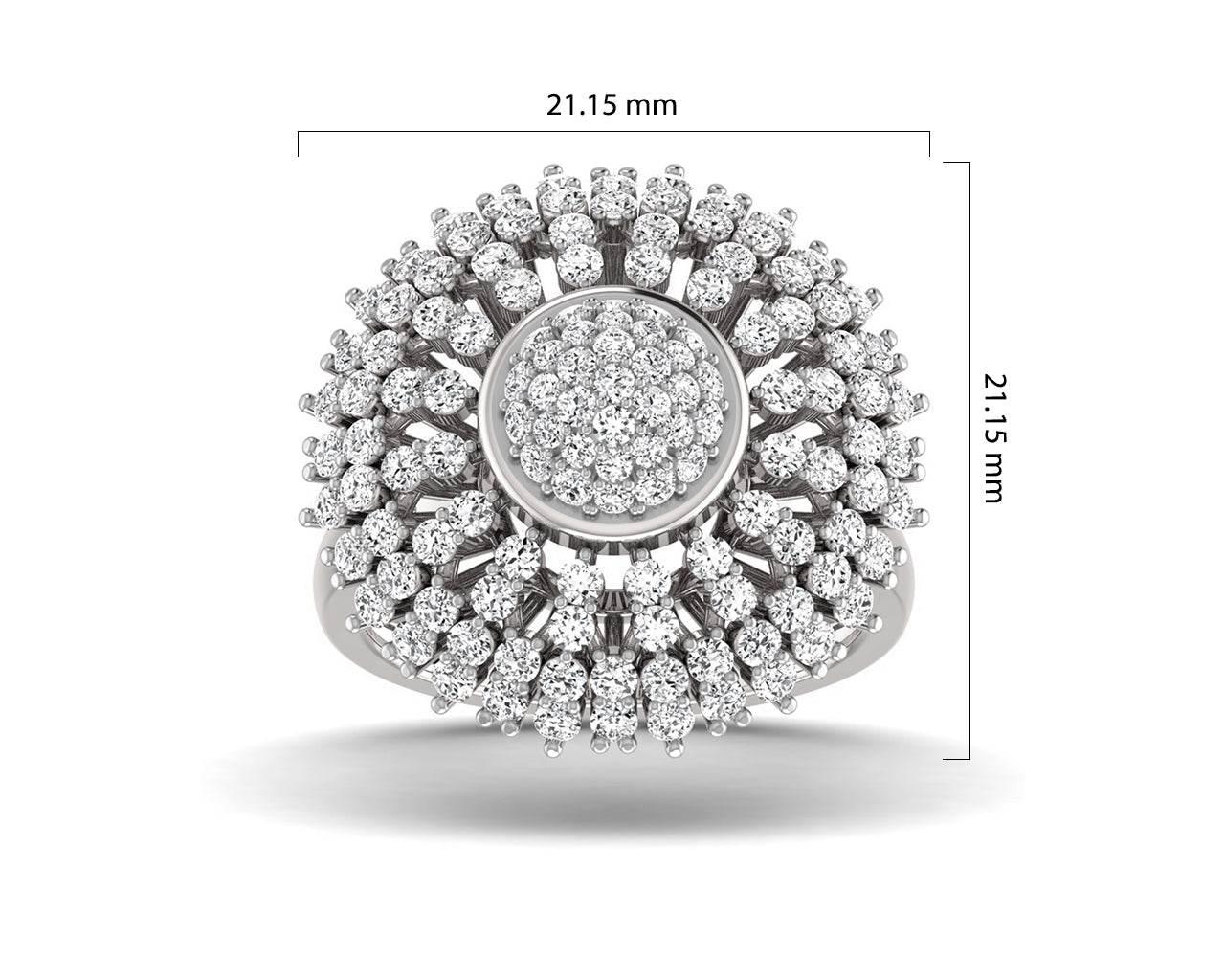 Hedi Conventional Diamond Cocktail ring in Gold - Jewelslane