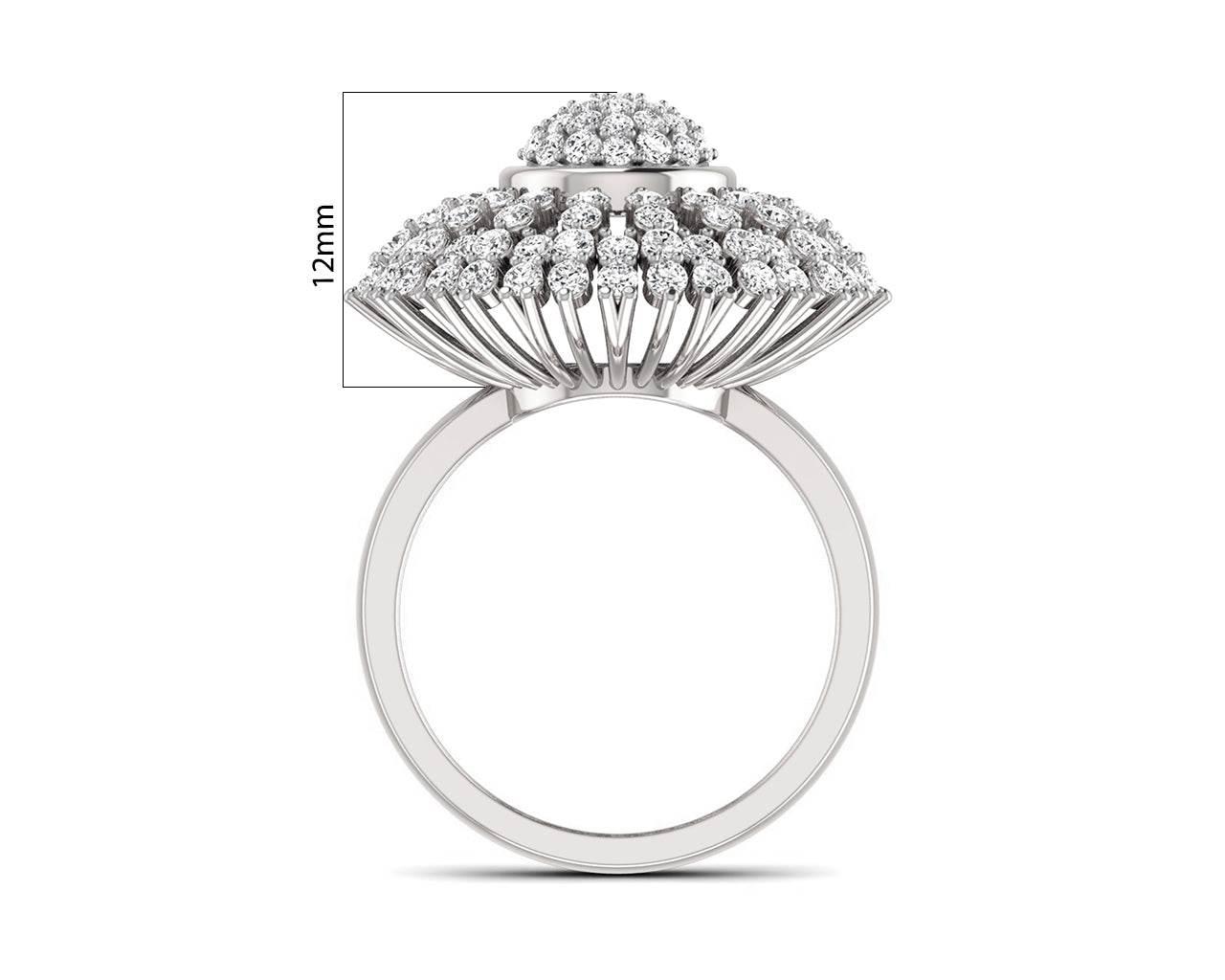 Hedi Conventional Diamond Cocktail ring in Gold - Jewelslane