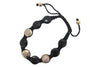 Ik Onkaar Bracelet in Gold & Black Onyx - Jewelslane