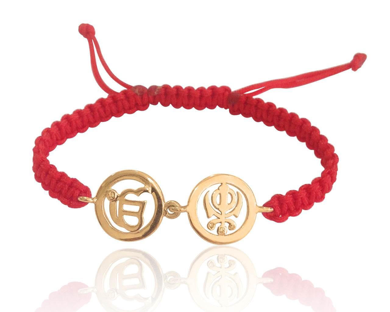 Ik Onkar & khanda Gold Bracelet - Jewelslane