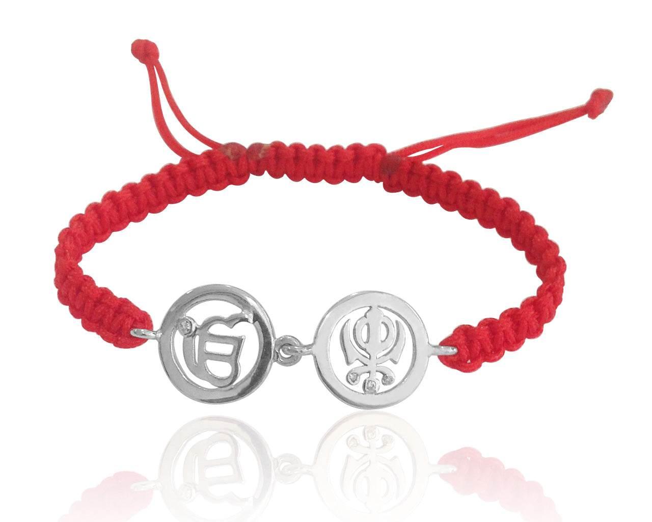 Ik Onkaar & Khanda Silver Bracelet - Jewelslane