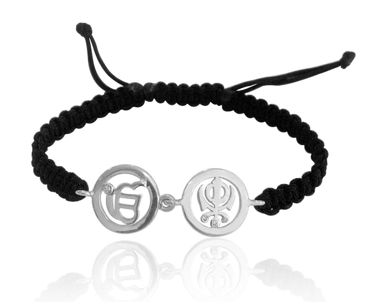 Ik Onkaar & Khanda Silver Bracelet - Jewelslane