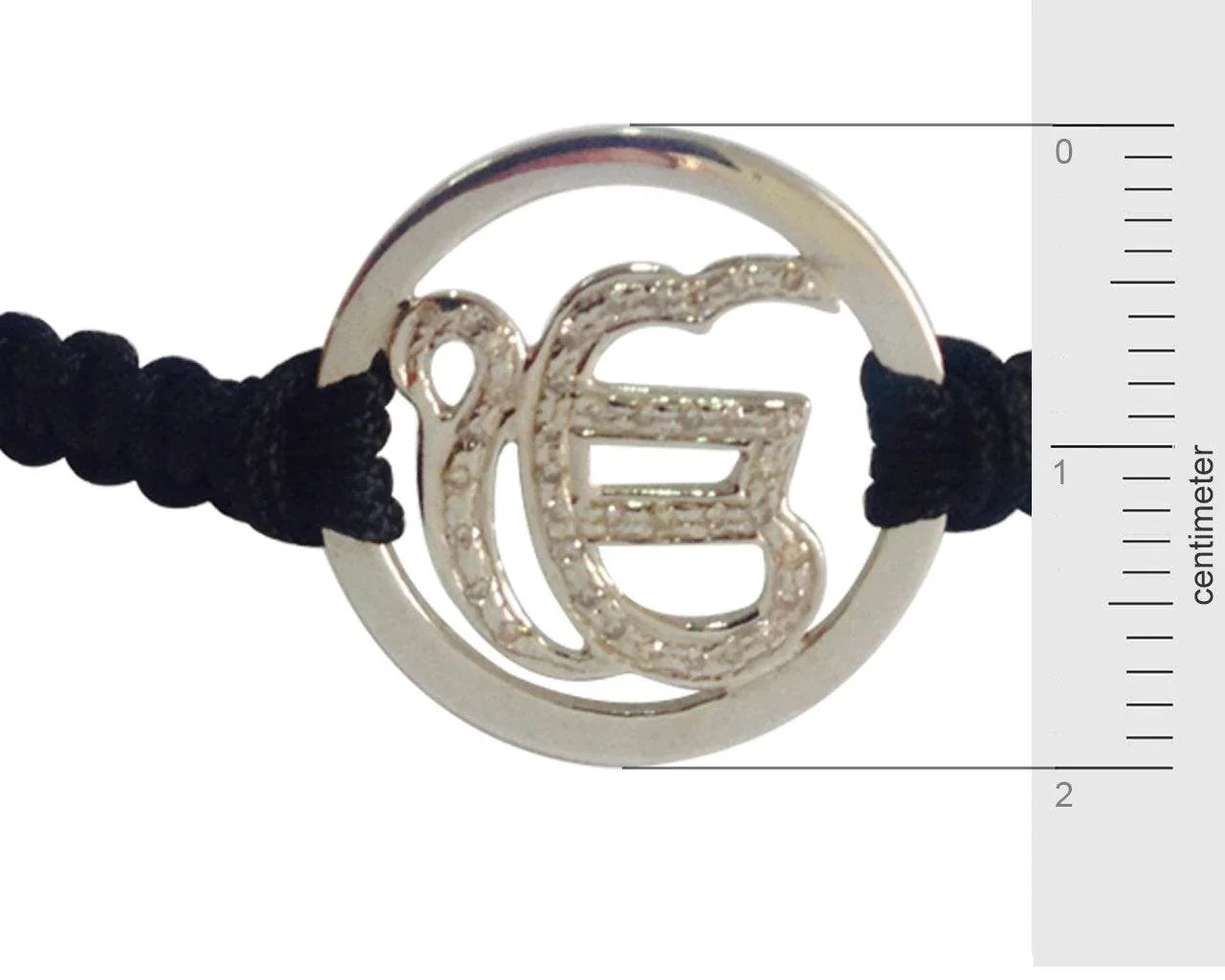 Ik onkaar Diamond Bracelet in silver - Jewelslane