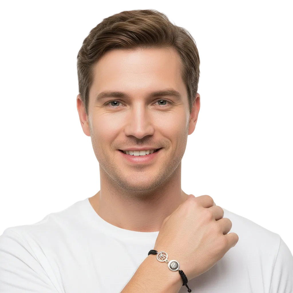 Ik Onkaar & Ganesh Silver Bracelet with 14mm charm - Jewelslane