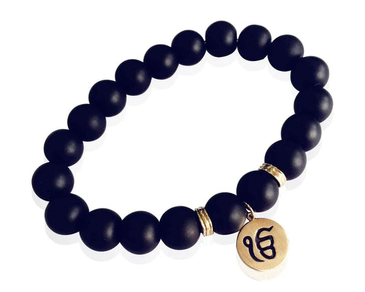 Ik Onkaar Gold Bracelet for Men - Jewelslane