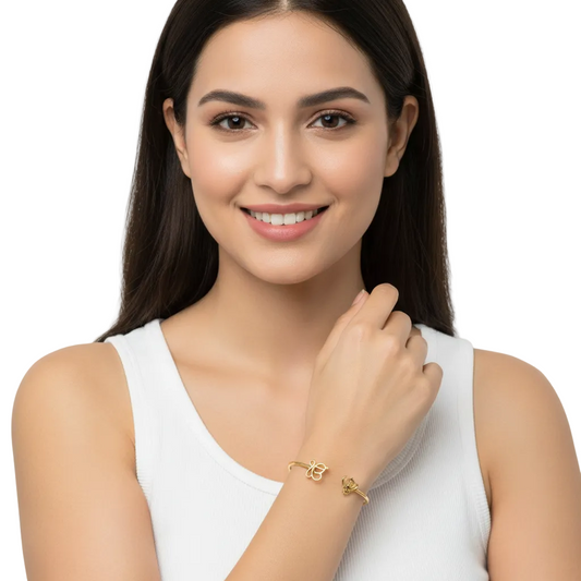 Ik Onkaar and Khanda Cuff Bracelet - Jewelslane