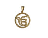 Ik Onkaar diamond pendant in 14k gold 21mm charm diameter - Jewelslane