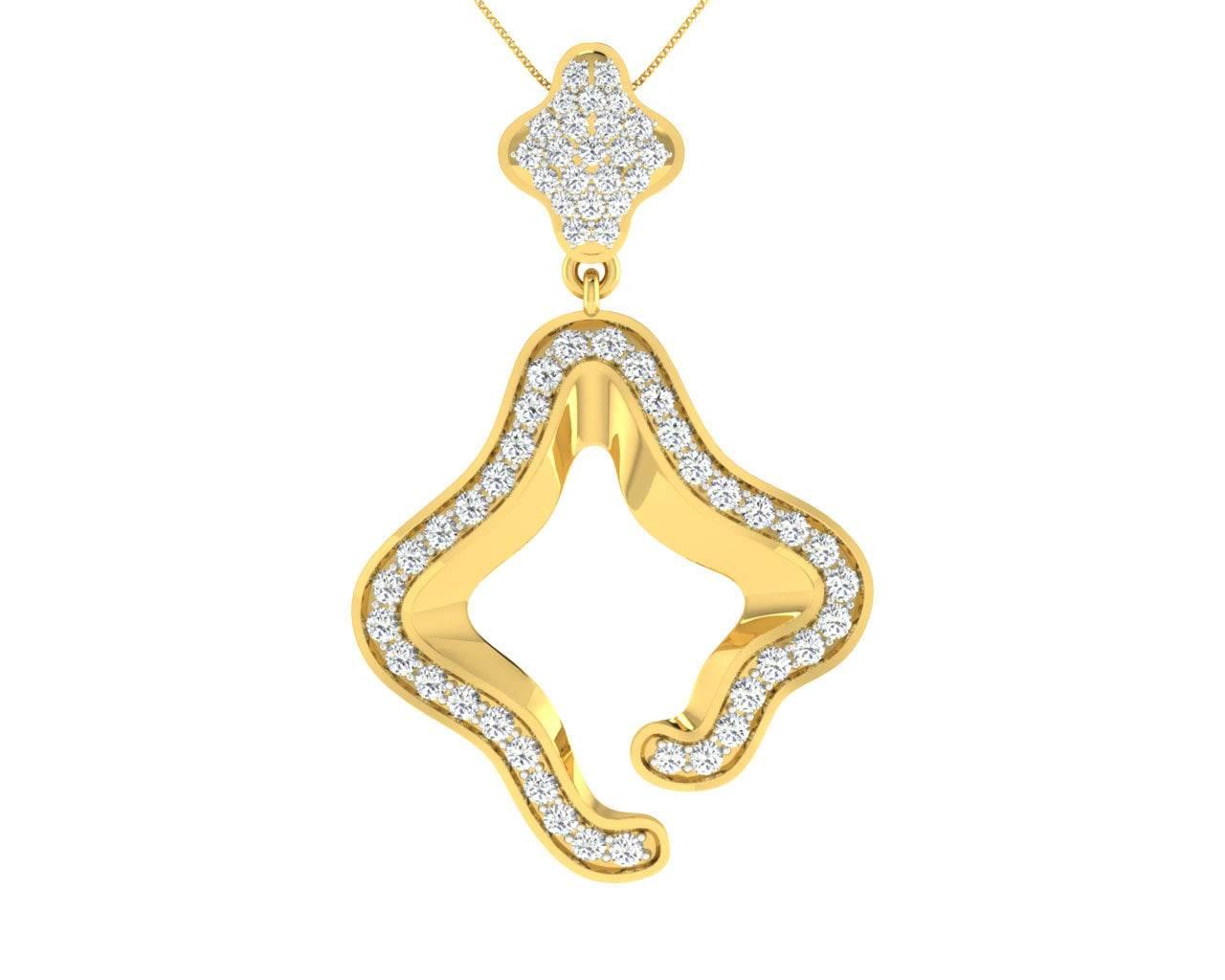 Ilsa Diamond Pendant in Gold - Jewelslane