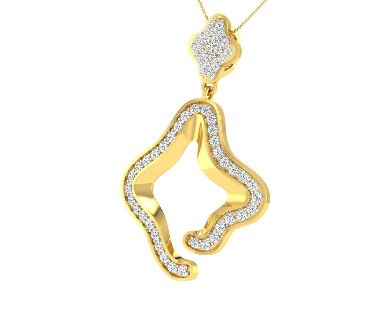 Ilsa Diamond Pendant in Gold - Jewelslane