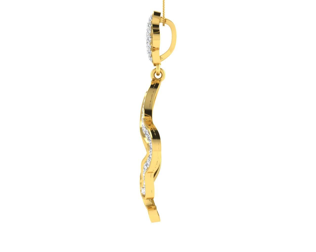 Ilsa Diamond Pendant in Gold - Jewelslane