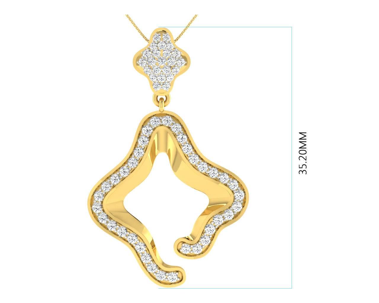 Ilsa Diamond Pendant in Gold - Jewelslane