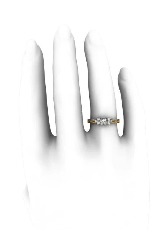 Intricate Solitaire Diamond Ring - Jewelslane