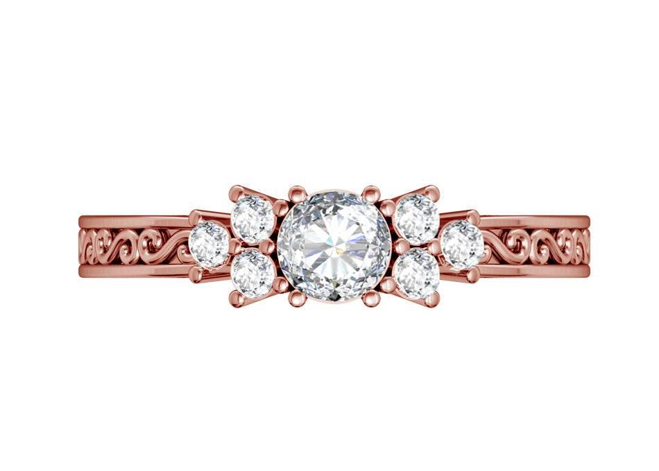 Intricate Solitaire Diamond Ring - Jewelslane