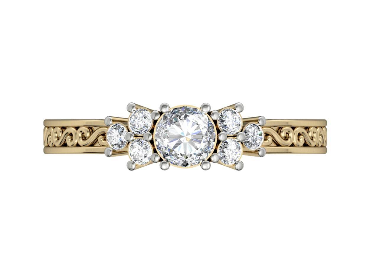 Intricate Solitaire Diamond Ring - Jewelslane