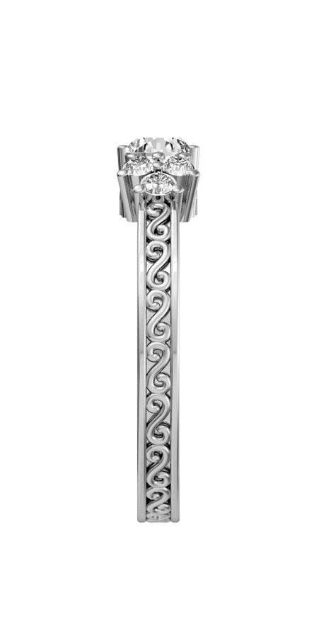 Intricate Solitaire Diamond Ring - Jewelslane