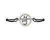 Jain Symbol Bracelet in Silver with Diamond - Jewelslane