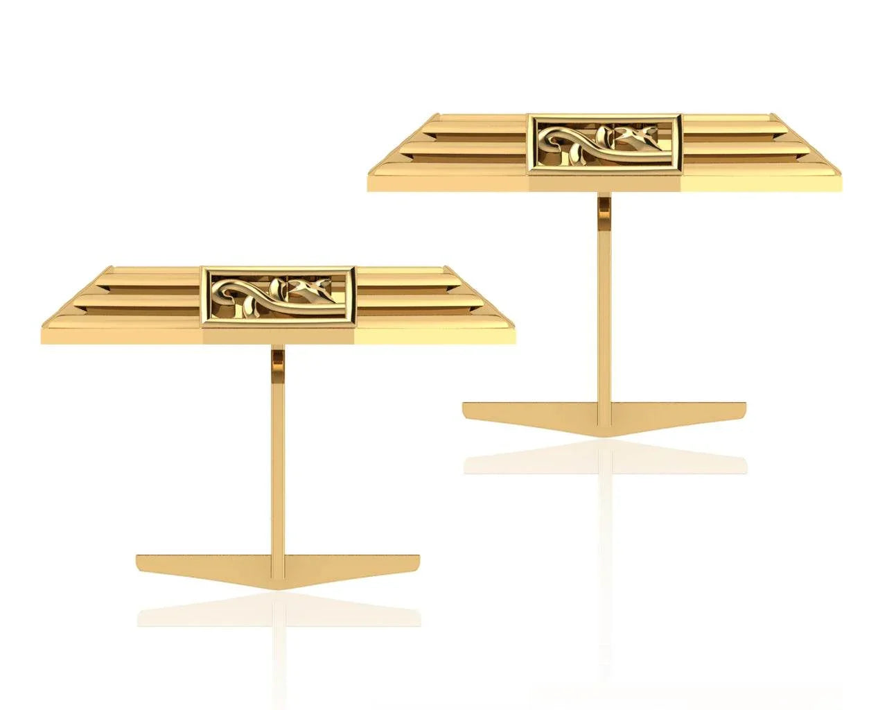 James Simple Gold Cufflinks - Jewelslane